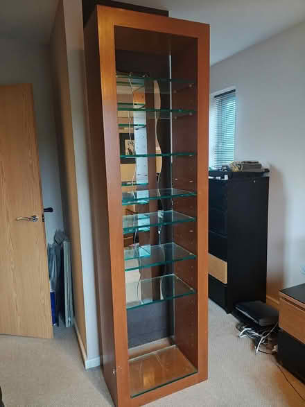 Photo of free Tall wooden display unit (M18 8GZ) #1