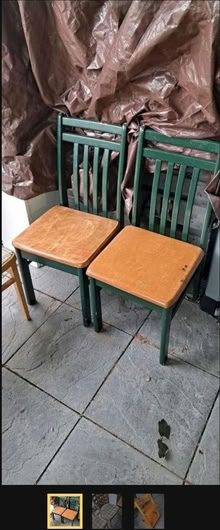 Photo of free 2 solid wood chairs (Anstey LE7) #1