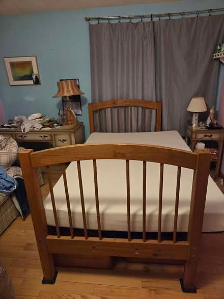 Photo of free Full bed frame and mattress (Northern Dracut) #1