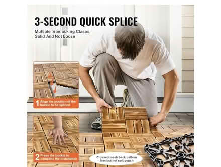 Photo of free Interlocking wood tiles x 10 (+6) (Dronfield Woodhouse S18) #2