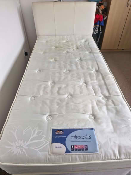 Photo of free Single divan bed with headboard (Bradley Fold BL2) #2