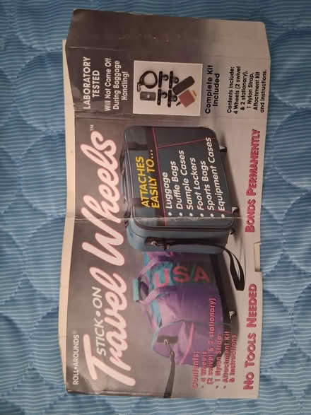 Photo of free Stick- on Travel Wheels (West Harlem) #2