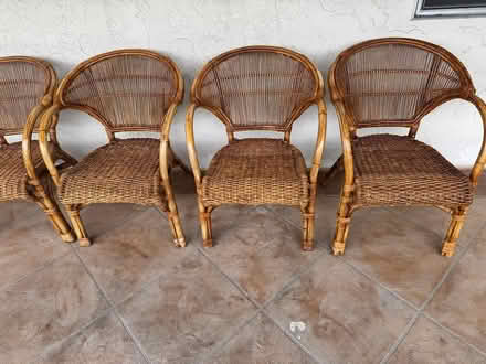 Photo of free Five rattan chairs excellent shape (Los Altos) #2