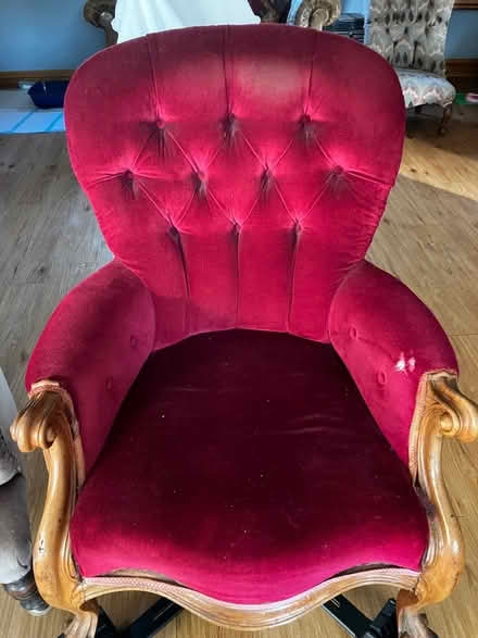 Photo of free Red Victorian Chair (Hailsham BN27) #1