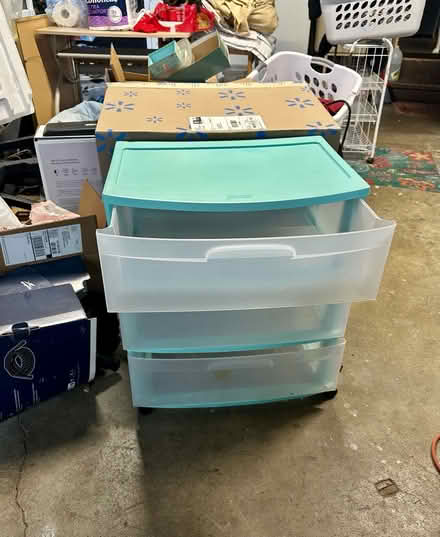 Photo of free Plastic 3 drawer unit (Lawrence and Pruneridge) #1
