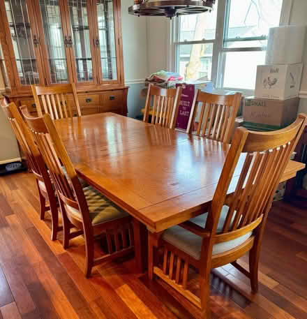 Photo of free Dining room table, chairs and hutch (Arnold) #1