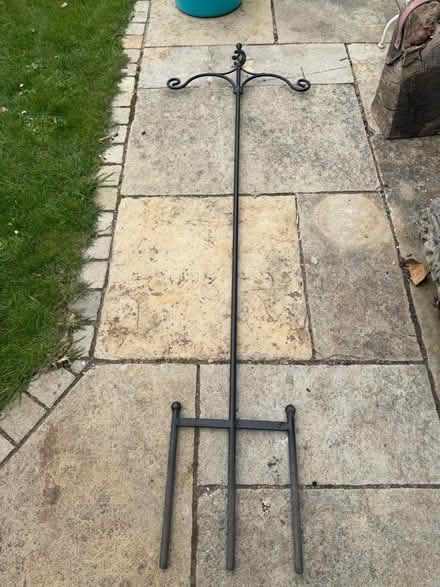 Photo of free Black metal hanging basket stake (Charminster) #1
