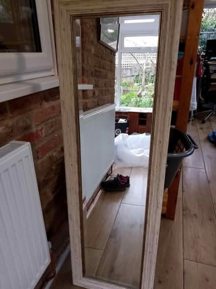 Photo of free Tall wood framed mirror (NR11) #1