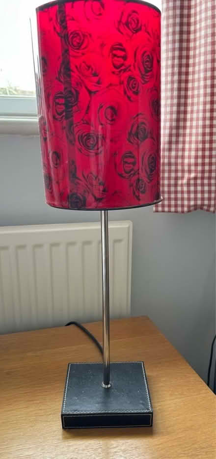 Photo of free Red rose design table/bedside lamp (Barkham RG41) #1