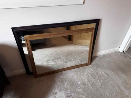 Photo of free Pair of Wood Framed Mirrors (The Camp AL1) #1