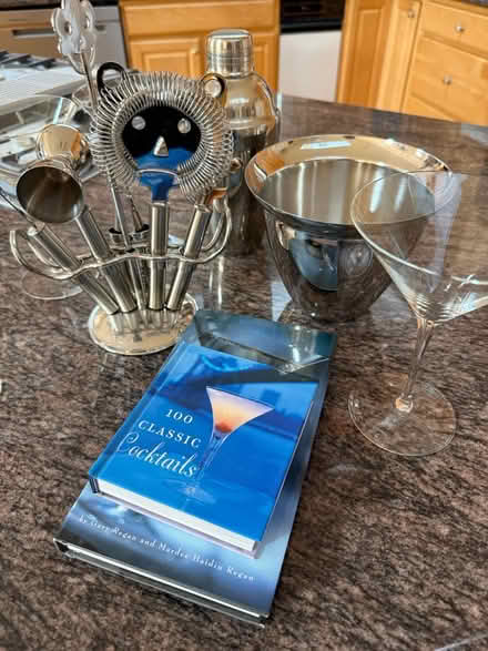 Photo of free Cocktail set and 8 martini glasses (Wolf / Maria Sunnyvale) #1