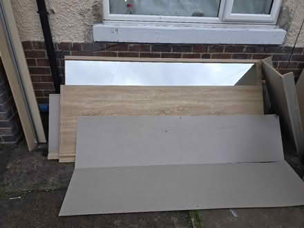 Photo of free Wooden board wardrobe door mirror (DE24) #2