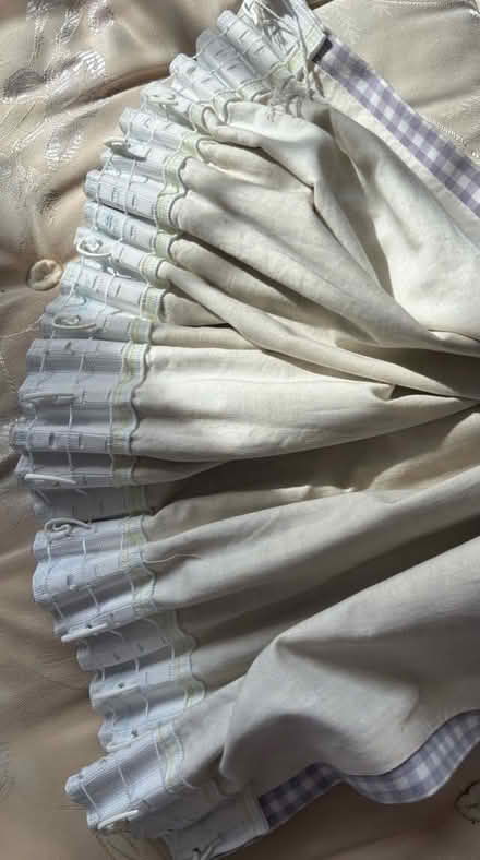 Photo of free 3 x Purple check curtains (Barkham RG41) #4