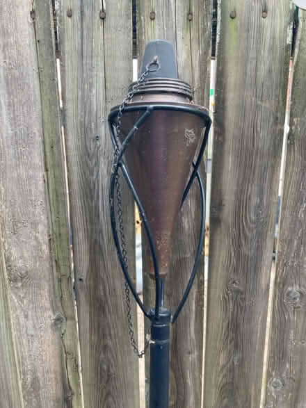Photo of free 2 “Tiki” torches plus table lamp (Shaw) #2