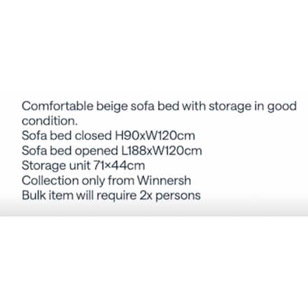 Photo of free Sofa bed (Winnersh RG41) #1