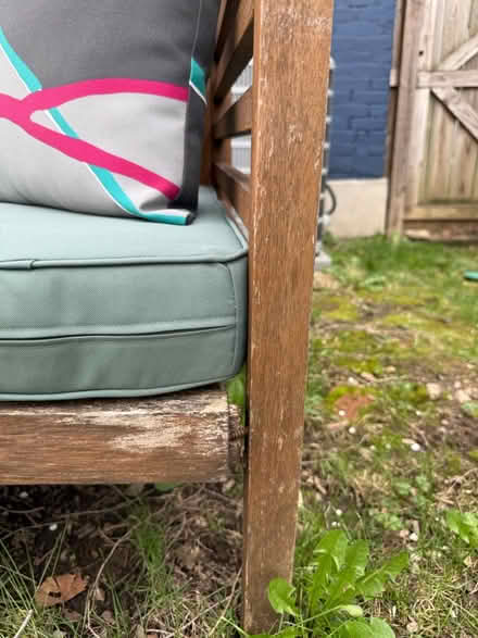 Photo of free Outdoor patio love seat w/ cushions (Harrison West) #2