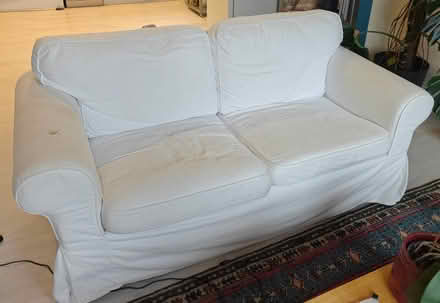 Photo of free Pair of white sofas (Ravenscourt Park W6) #2