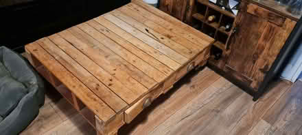 Photo of free Coffee Table - 4 draws 94cmX 76cm X 26 cm (see all 4 pics) (Stroud Green N4) #1