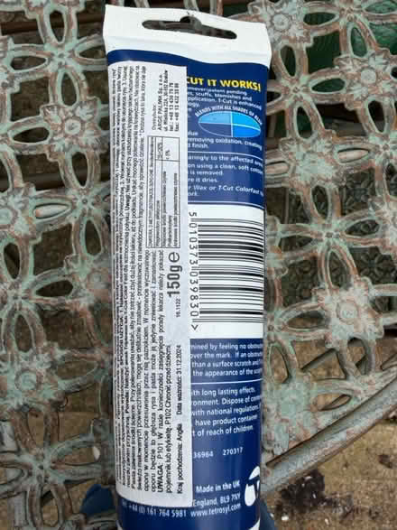 Photo of free T cut Scratch remover blue (Westbury Wilts BA13) #2