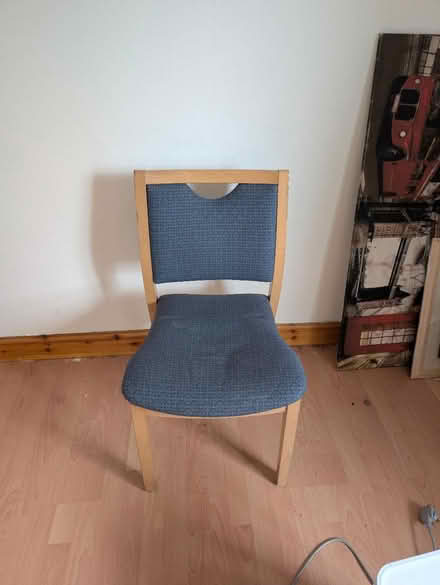 Photo of free Blue wooden chair (Salford M6) #1