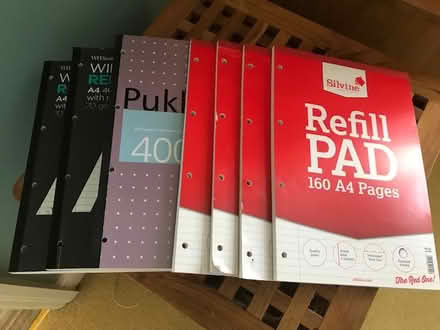 Photo of free 7 wide lined A4 refill pads (B17) #1