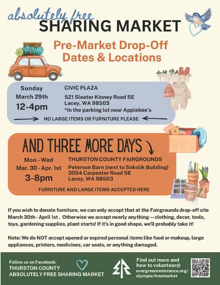 Photo of free Sharing Market This Weekend (Thurston County Fairgrounds) #2