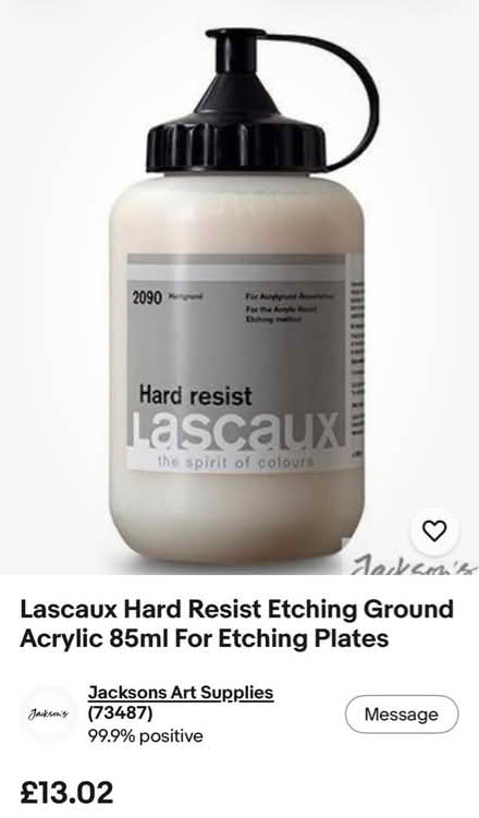 Photo of free Lascaux Acrylic Resist for etching (Monkland HR6) #4