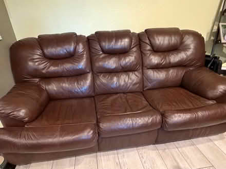Photo of free Leather couch (Hacienda Rd, Dublin) #1