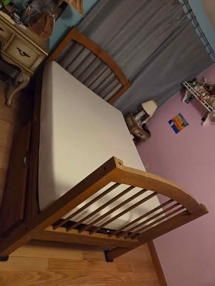 Photo of free Full bed frame and mattress (Northern Dracut) #2