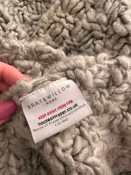 Photo of free Large grey knitted blanket / throw (RG30, Reading West) #3