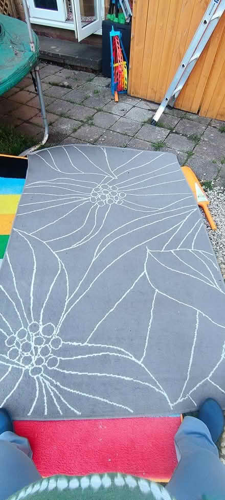 Photo of free Grey patterned IKEA rug (Batchley, Redditch B97) #1