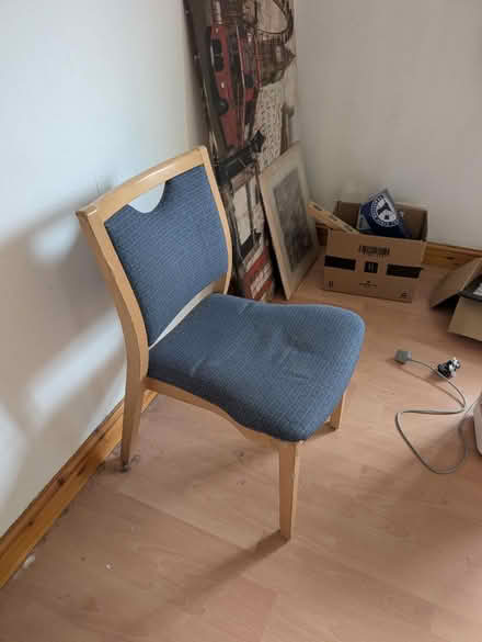 Photo of free Blue wooden chair (Salford M6) #2