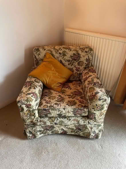 Photo of free large 3 seater sofa and large chair (Cookham Dean SL6) #2