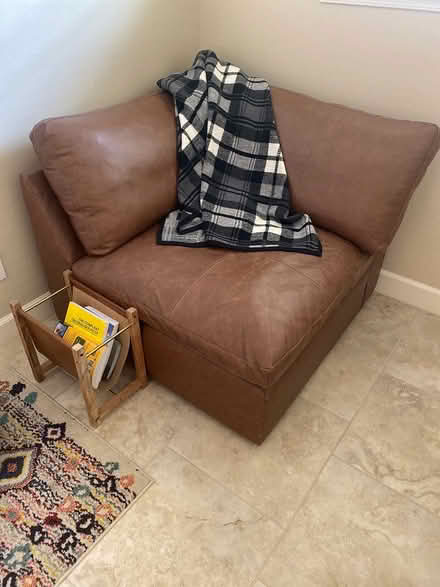 Photo of free Leather sectional corner piece (Estrella mountain ranch) #1