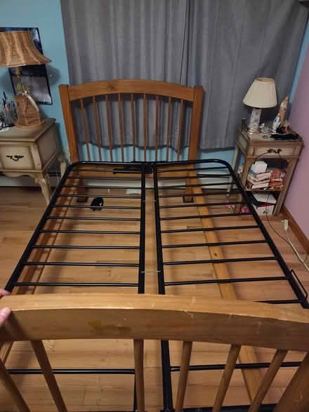 Photo of free Full bed frame and mattress (Northern Dracut) #3