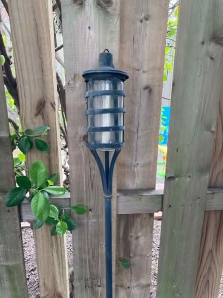 Photo of free 2 “Tiki” torches plus table lamp (Shaw) #1