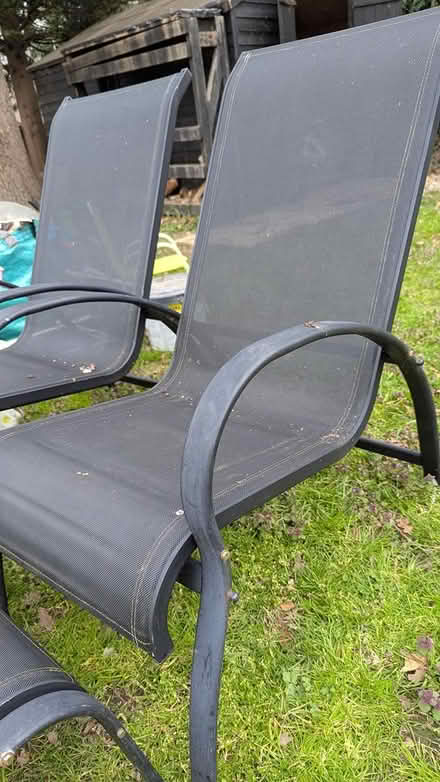 Photo of free 2 x garden chairs and footstools (Dukes ride LU7) #4
