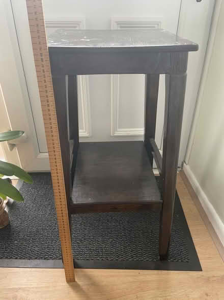 Photo of free Old square-topped wooden stool (Brecon LD3) #1