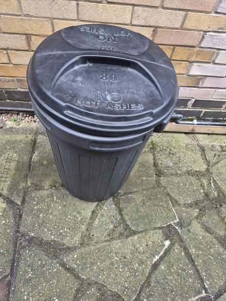 Photo of free Black plastic bin with lid (Allestree) #1