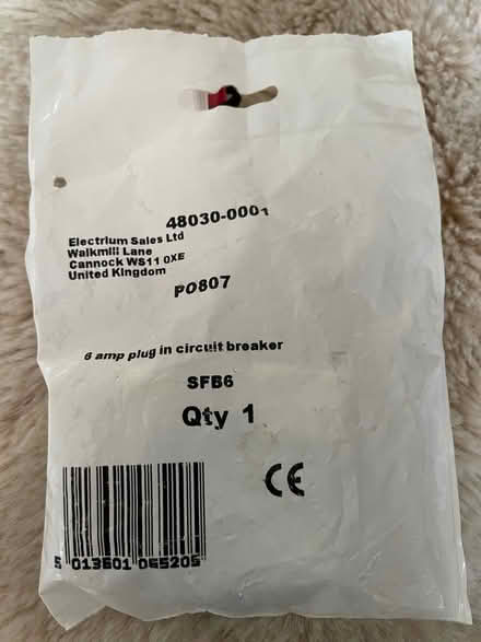 Photo of free 6amp plug in circuit breaker (Marston OX3) #2