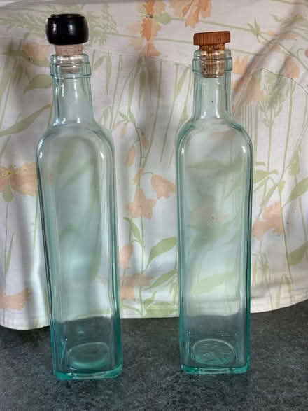 Photo of free 2 x Square Bottles, with Cork Stoppers (Chaddesden DE21) #1