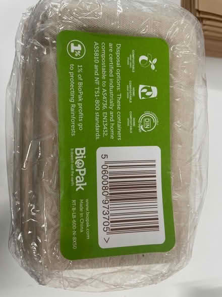 Photo of free 31 Biopak compostable food bowls (CT11) #2