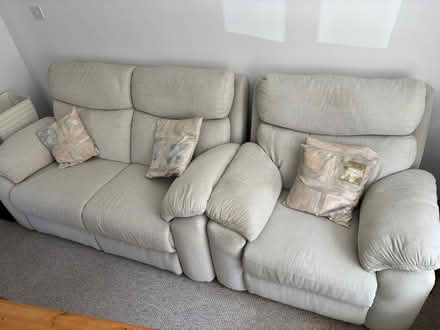 Photo of free 2x2 sofas - armchair - 2xfloor lamps (Felixstowe IP11) #2