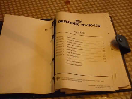 Photo of free Landrover owners handbook (Blagdon) #2
