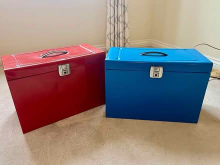 Photo of free Metal filing boxes (Waterlooville PO7) #1