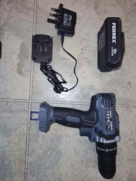 Photo of free Ferrex Cordless Drill CD1218W.4 with Battery and Charger (Scale Hall LA1) #1