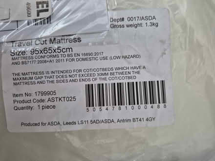Photo of free Cot / travel cot mattress (Allestree) #3