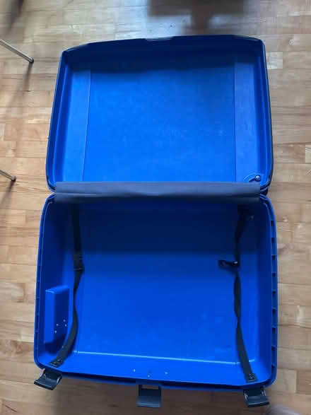 Photo of free Blue sturdy plastic luggage (Plaistow E139LX) #4