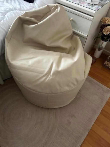 Photo of free Large faux leather bean bag. (Stamford PE9) #1
