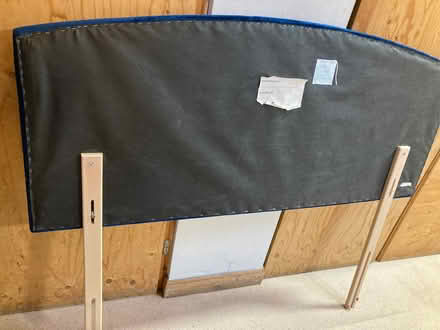 Photo of free Blue velvet double headboard (Blackford EH9) #2